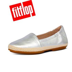 FITFLOP Siren Silver Leather Espadrille